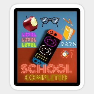 level 100 days of school copleted Sticker